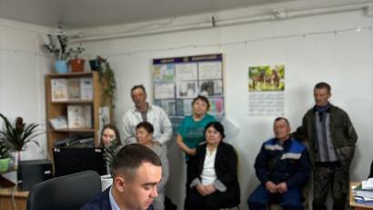 Рабочее совещание с коллективом ГКП на ПХВ «Ветеринарная станция Тимирязевского района» КГУ «Управление ветеринарии акимата СКО»